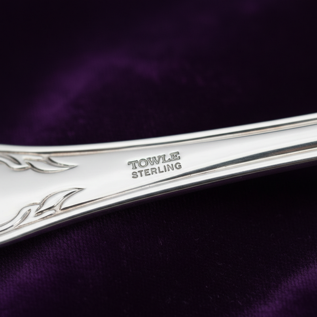 Towle Sterling hallmark stamp on back of flatware handle